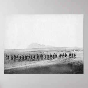 Poster Société C, 3ème infanterie des USA marchant dans