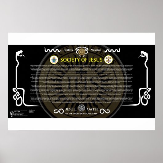 Poster Société de Jésus - Serment de sang des Jésuites (Devant)