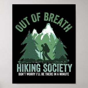 Poster Société de randonnée hors d'haleine Drôle de rando