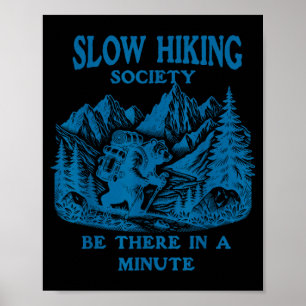 Poster Société de randonneurs lents ours randonnée campin