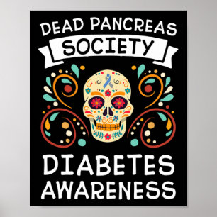 Poster Société des Pancréas Morts T1D Type 1 Diabète Laur