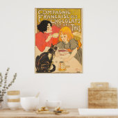 Poster Société française de chocolats et de thés, Art Nou (Cuisine)