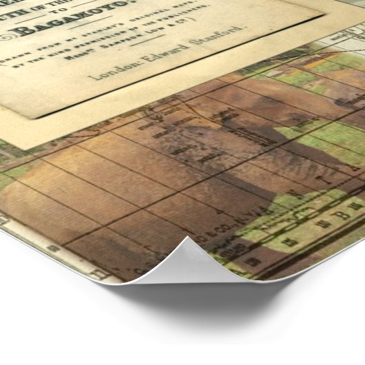 Poster Société géographique royale Imprimer (Coin)