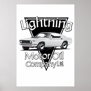 Poster Société Ltd de Motor Oil Lightning