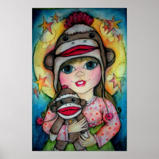 Poster Sock Monkey See, Monkey Do (Devant)