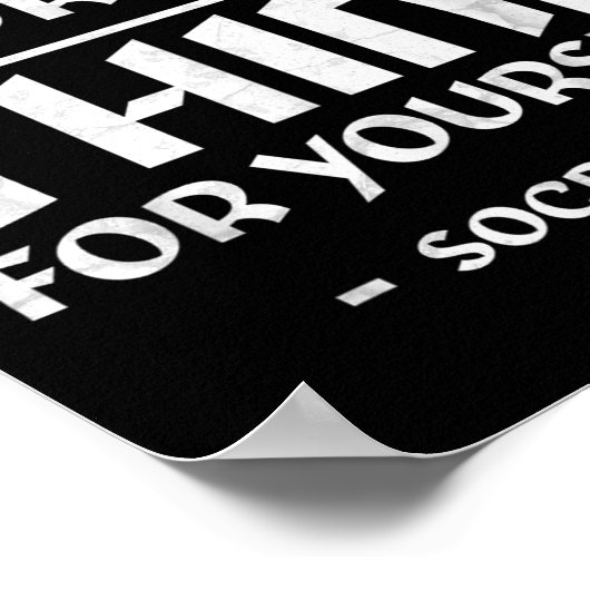 Poster Socrate Auto-Sensibilisation Stoicisme Citation Ph (Coin)