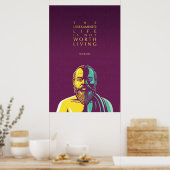 Poster Socrates cite : La vie non examinée (Cuisine)