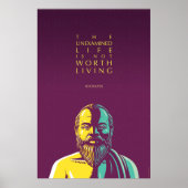 Poster Socrates cite : La vie non examinée (Devant)
