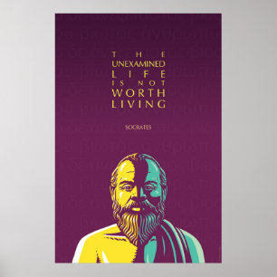 Poster Socrates cite : La vie non examinée