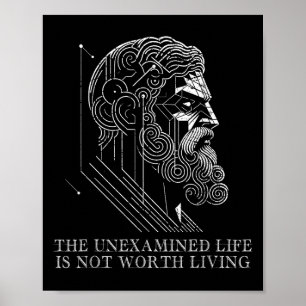 Poster Socrates Cite Le stoïcisme Dit Vie Non Examinée Ph