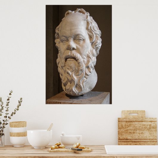 Poster Socrates / Philosophe grec / (Cuisine)