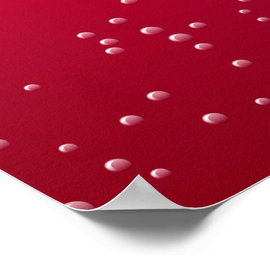 Poster Soda cerise avec minuscules bulles Art Arrière - p (Coin)