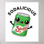 Poster Soda licious Funny Soda Pop Pun (Devant)