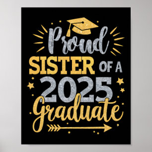 Poster Sœur aînée 2025 Sœur fière d'une promotion de 2025