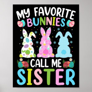 Poster Soeur Bunny Mes Lapins Favoris Appelez-Moi Soeur E