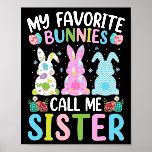 Poster Soeur Bunny Mes Lapins Favoris Appelez-Moi Soeur E (Devant)