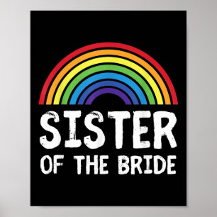 Poster Sœur de la mariée LGBT mariage lesbien Bachelorett