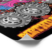 Poster Soeur de l'anniversaire Boy Monster Camion Anniver (Coin)