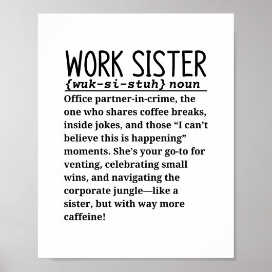 Poster soeur de travail (Devant)