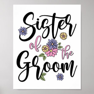Poster Sœur du marié Sœur du marié Mignonne Sœur du marié