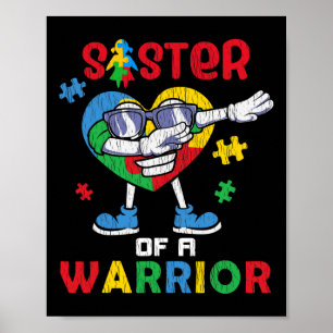 Poster Soeur D'Un Guerrier Sensibilisation sur l'autisme 