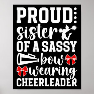 Poster Sœur fière d'une meneuse de claque Soeur de cheer 