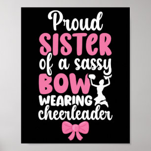 Poster Sœur fière d'une sœur meneuse de claque Sœur cheer
