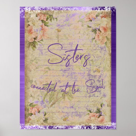 Poster Soeurs connectées à la citation Soul (Devant)