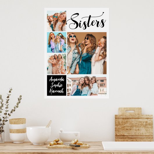 Poster Soeurs de collection de photos modernes (Cuisine)