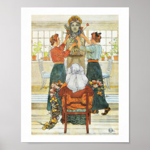 Poster Soeurs décorant pour des vacances