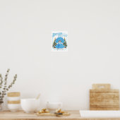 Poster Sœurs dévouées Noël blanc Joyeux Noël flocon de ne (Cuisine)