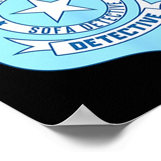 Poster Sofa Detective Badge Funny True Crime Basically A (Coin)