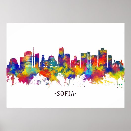 Poster Sofia Skyline (Devant)