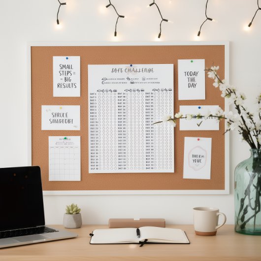 Poster Soft 75 Challenge Habit Tracker