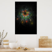 Poster Soft and tenderness fractal fantasy flowers (Cuisine)