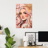 Poster Soft Bloom Muse (Bureau à domicile)