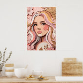 Poster Soft Bloom Muse (Cuisine)