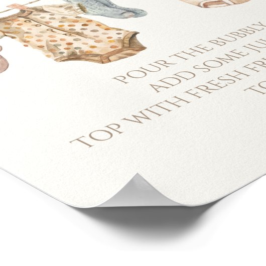 Poster Soft Boho Neutral Vêtements bébé Maman-osa Bar (Coin)