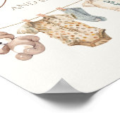 Poster Soft Boho Neutral Vêtements de bébé Cartes et Cade (Coin)