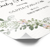 Poster Soft Green Boho Genre Neutre Baby shower (Coin)