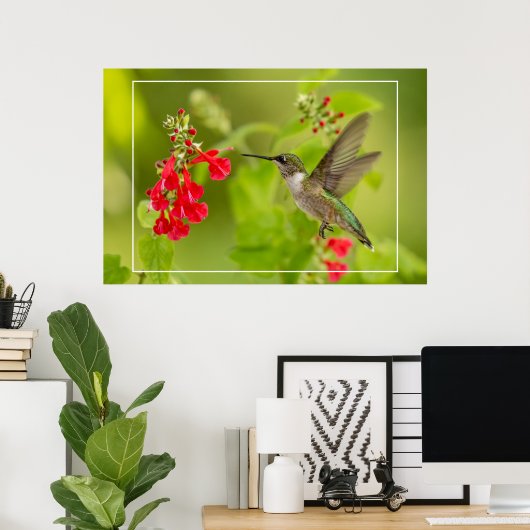 Poster Soft Green Summer (Bureau à domicile)