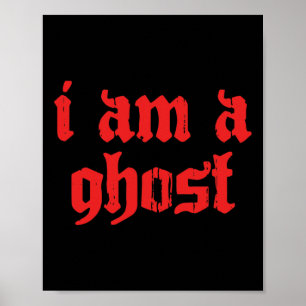 Poster Soft Grunge Je Suis Un Fantôme Halloween