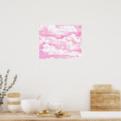 Poster Soft Happy Rose Nuages Décor (Cuisine)
