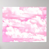 Poster Soft Happy Rose Nuages Décor (Devant)