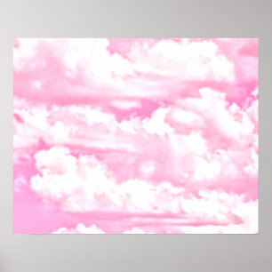 Poster Soft Happy Rose Nuages Décor