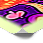 Poster Soft Neon : Patch pour champignon de dessin (Coin)