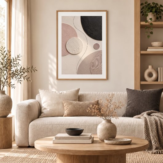 Poster Soft Orbit | Minimal Abstract Plaster Art Print