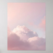 Poster Soft Pastel Cloud Sky Art Print (Devant)