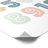 Poster Soft Pastel Numéros - Classe éducative (Coin)