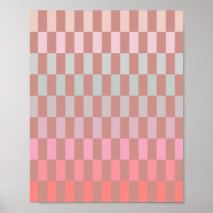 Poster Soft Pastel Stripes 03 Cinnamon